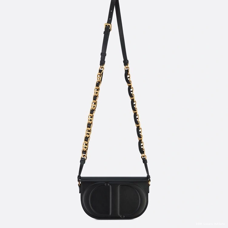 Cheap Dior Calfskin Signature Messenger Box CD Mini Black 0728 Luxury